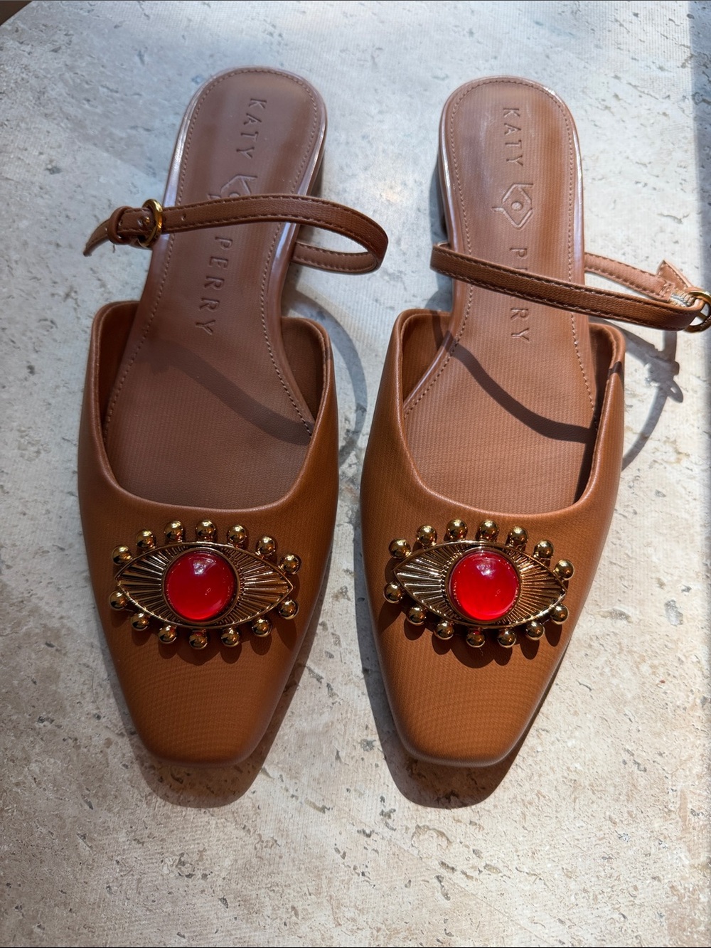 Katy Perry Collections The Confidant Eye Mule Flats Shoes 7.5